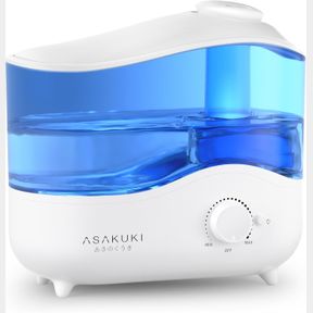 ASAKUKI HUMIDIFIERS FOR BEDROOM LARGE ROOM, 4L TOP FILL COOL MIST AIR HUMIDIFIER FOR BABY, QUIET ULTRASONIC HUMIDIFIER & OIL DIFFU