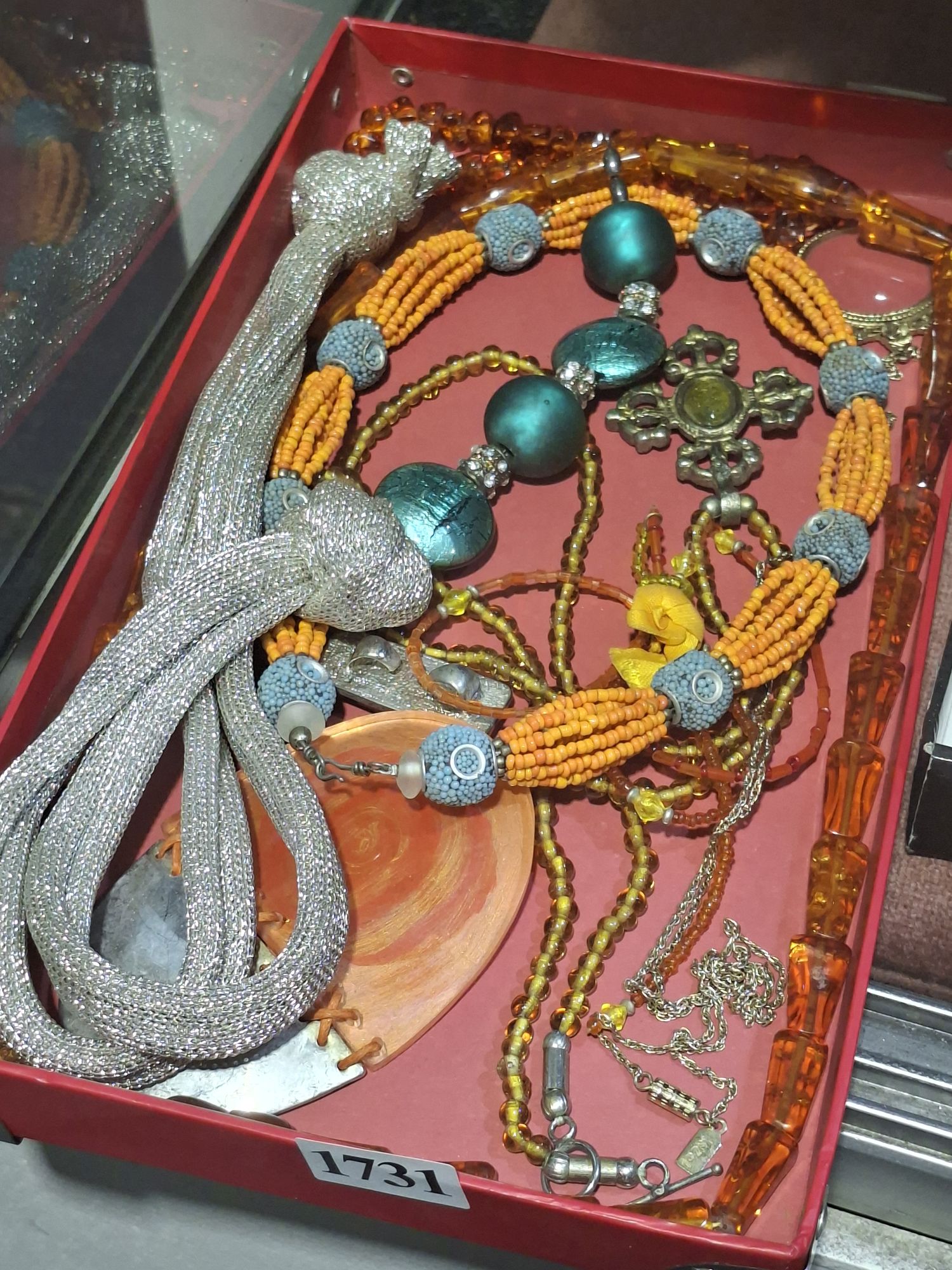 Amber And Murano Necklace
