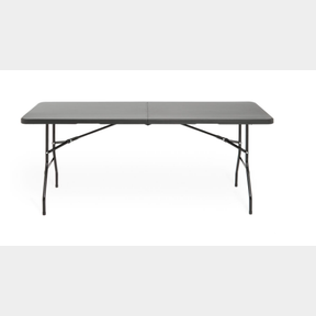 CAMPGROUND 1.8M FOLDING TABLE- BLACK WHITE - BLACK