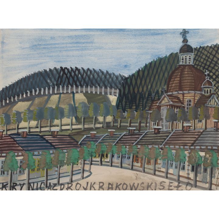 Nikifor Krynicki | Pejzaż z Krynicy, lata 1963–65