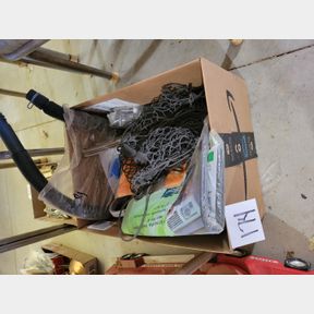 Snow shoes, electrical cord and plumbing items