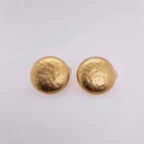 Erwin Pearl Hammered Gold Tone Clip On Earrings