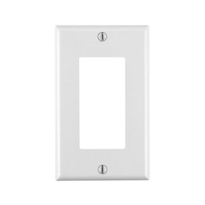LEVITON WHITE 1 GANG THERMOSET PLASTIC WALL PLATE 1 PK