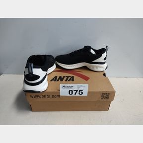ANTA RUNNING SHOES - BLACK/RED/BEIGE - UK 3
