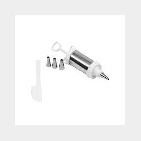 Regent Bakeware Icing Press Stainless Steel 6Pce Set, (205X50Mm Dia) | DR 51499/7197 B8 (S7)