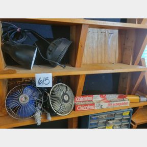Small Bolt on Fans, Light and Fire Extinguisher