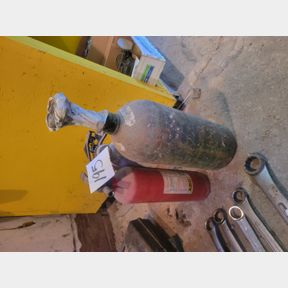 New sealed oxygen bottle and fire extinguishers