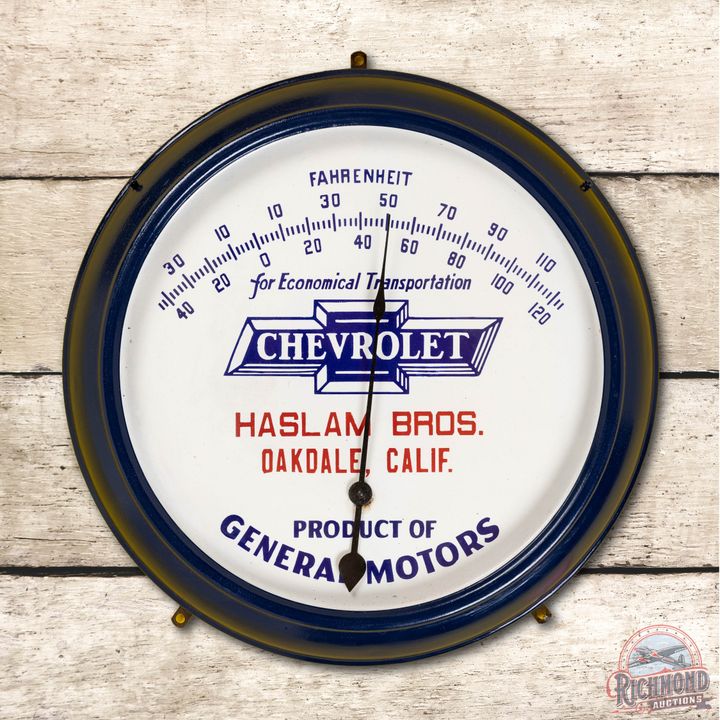 18" Chevrolet Product of General Motors Porcelain Thermometer TAC 9