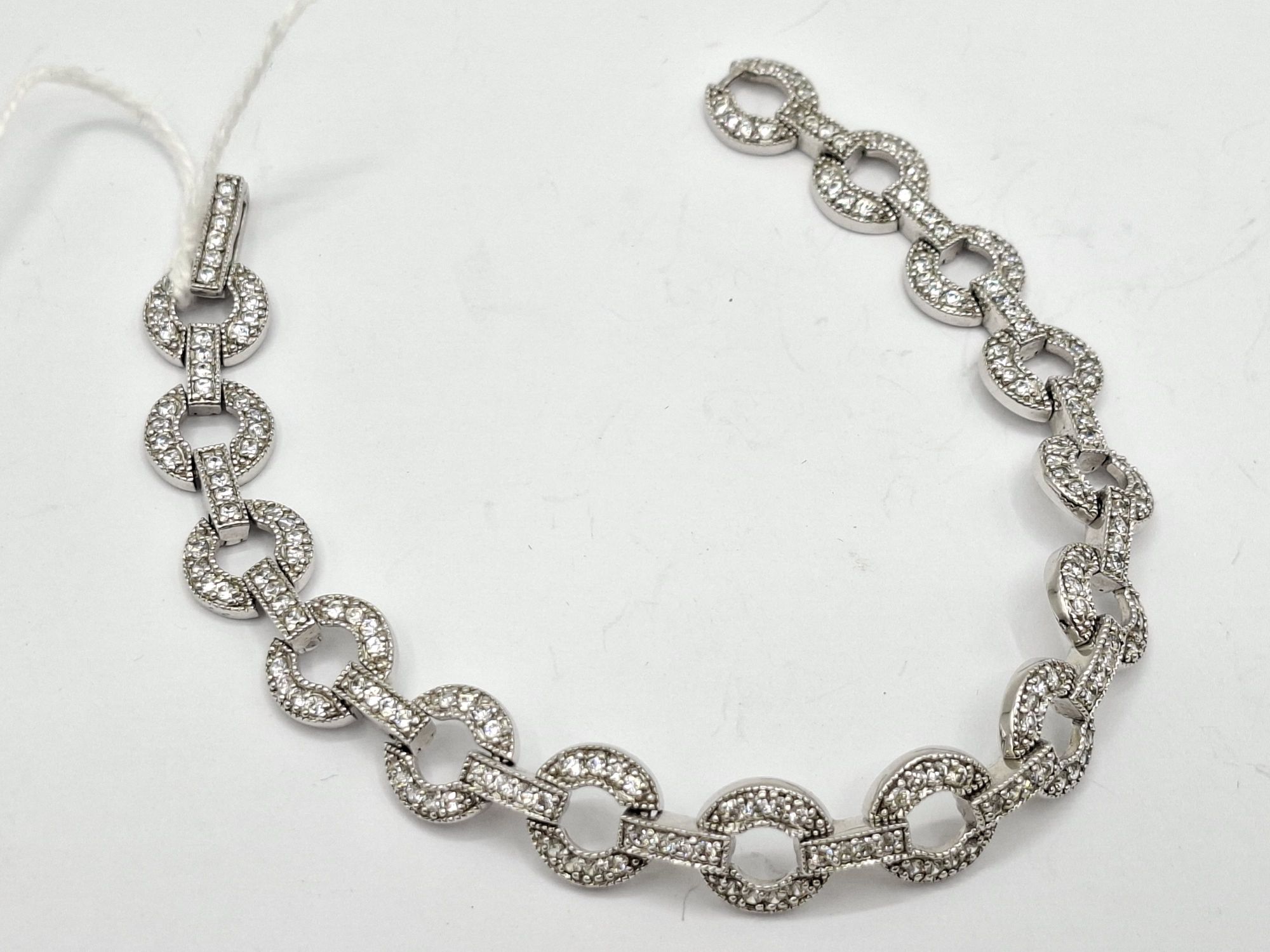 Sterling Silver Diamond Bracelet