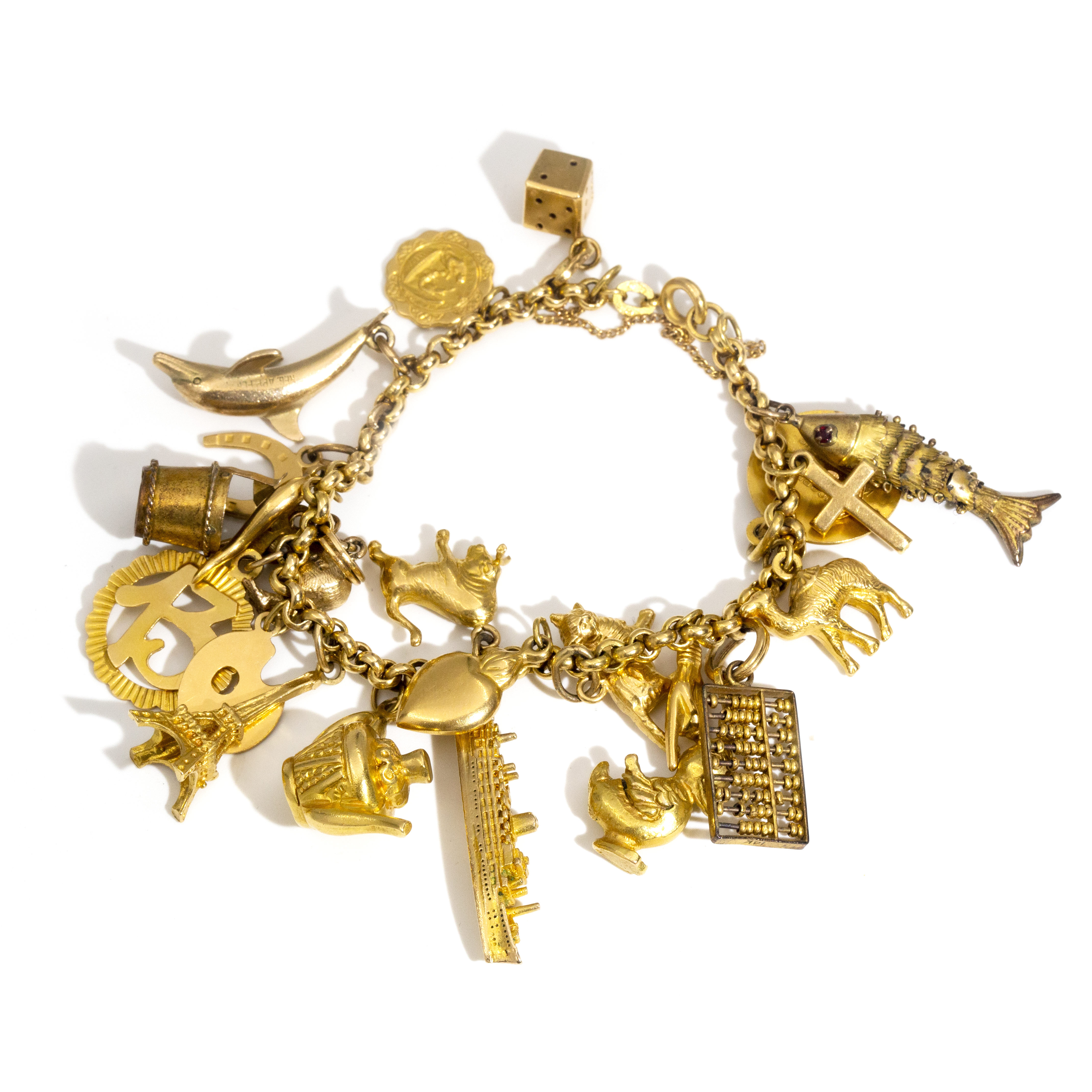 9 Carat Gold Charm Bracelet