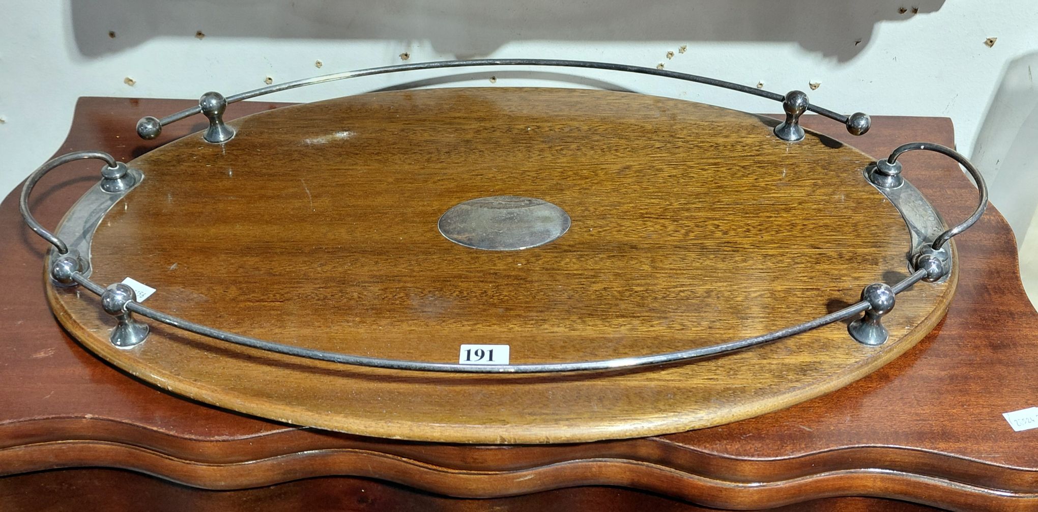 191 · OAK BUTLERS TRAY