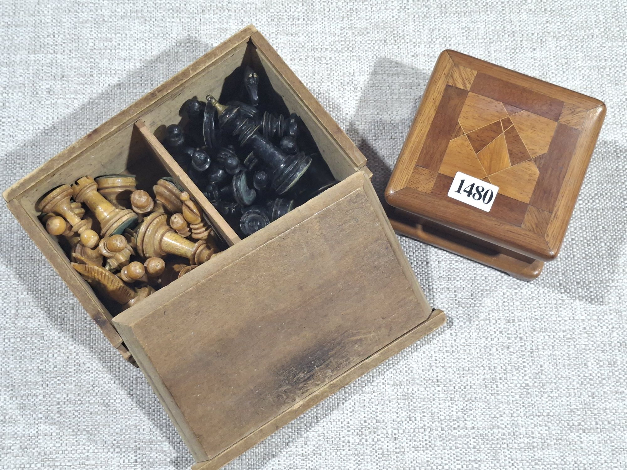 Chess Pieces And Japanese Box