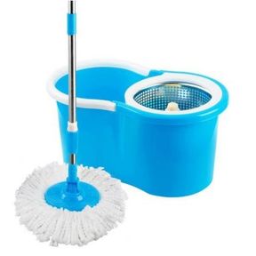 Rotating 360 Degrees Magic Spin Mop And Plastic Bucket Set Blue |