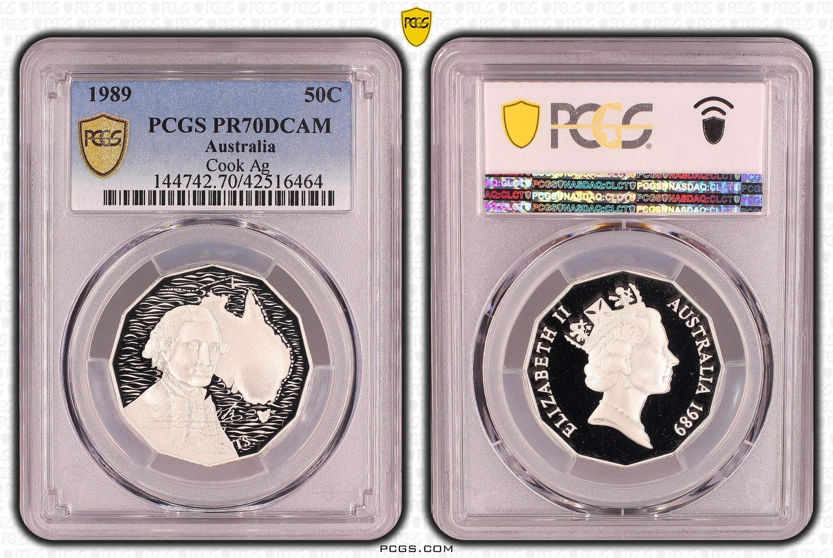 Cook Ag, Fifty Cent, 1989, PCGS PR70DCAM