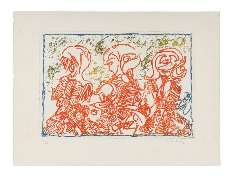 Pierre Alechinsky
(Belgian, b. 1927)
Trois Désordinateurs (Three Rebels), 1967