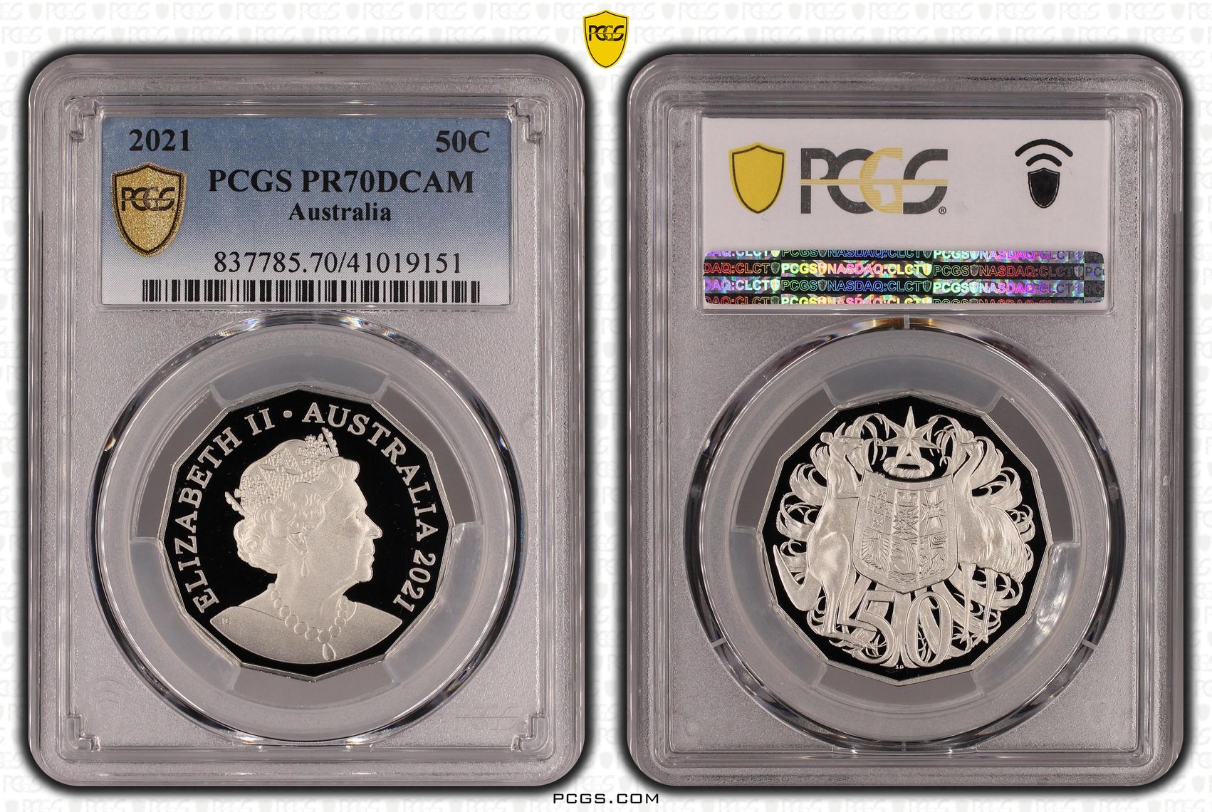 Elizabeth II, Fifty Cent, 2021, PR70DCAM