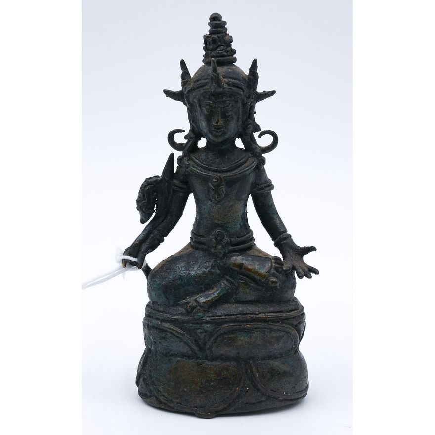 Old Southeast Asian Bronze Seated Buddha 4''