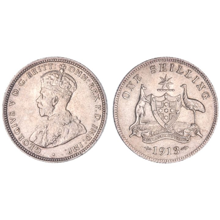 George V, Shilling, 1913, UNC