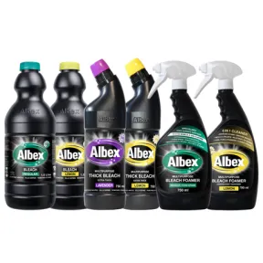 Ultimate ALBEX Bleach 3 in 1 Pack 2 x 1.5LT Albex Bleach 2 x 750ml Albex Thick Bleach |