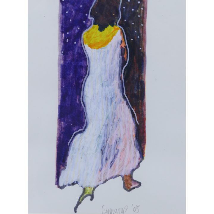 William Cumming ''Woman in White Dress'' 2005 Tempera