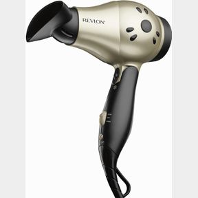 REVLON RVDR5005F TOURMALINE IONIC HAIR DRYER, TRAVEL FRIENDLY, 1875 WATTS, DUAL VOLTAGE, FOLDING HANDLE, CONCENTRATOR, MULTIPLE HE