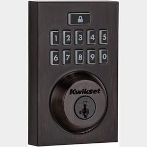 KWIKSET 914 CONTEMPORARY KEYPAD SMARTCODE ELECTRONIC DEADBOLT SMART LOCK FEATURING SMARTKEY SECURITY AND ZIGBEE 3.0 TECHNOLOGY IN