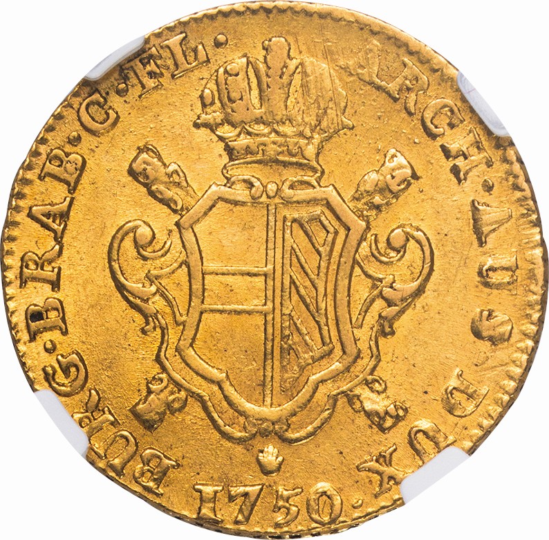 オーストリア領ネーデルラント-Austrian Netherlands. NGC AU58. 極美