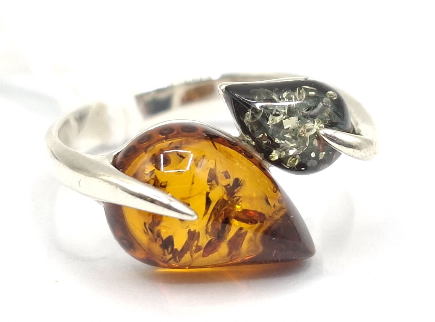 1093 · 925 STERLING SILVER AMBER DRESS RING