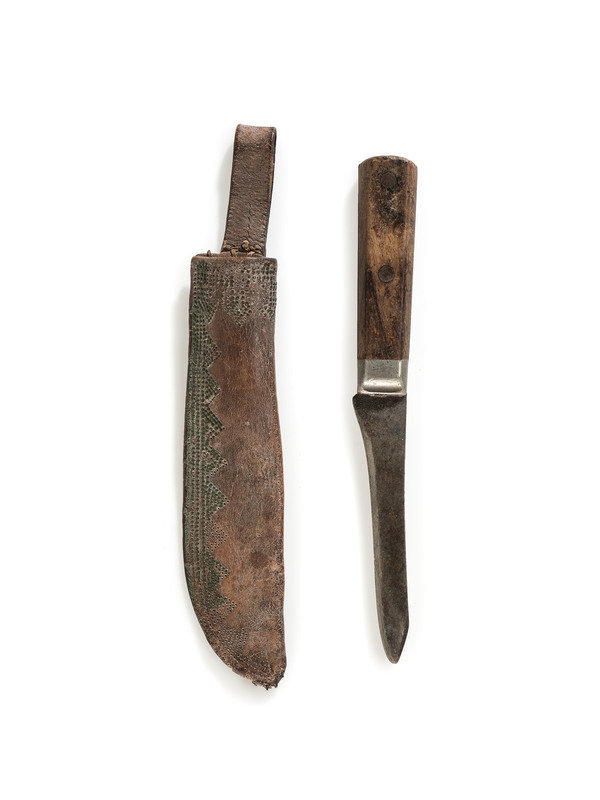 Kiowa Tacked Knife Sheath, with Knife