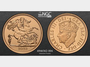 SUPER RARE 2023 KING CHARLES III CORONATION MATTE PROOF GOLD HALF SOVEREIGN PF70 MATTE TOP POP! (JUST 25 STRUCK)