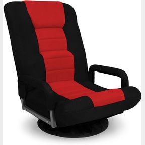 NEW RED & BLACK 360 DEG SWIVEL GAMING CHAIR & LUMBAR SUPPORT 1215919