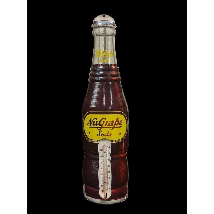 Nugrape Soda Tin Metal Thermometer