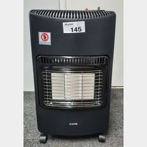 GOLDAIR - 3 PANEL GAS HEATER WITH REGULATOR AND WHEELS - BLACK - GGH-42BA