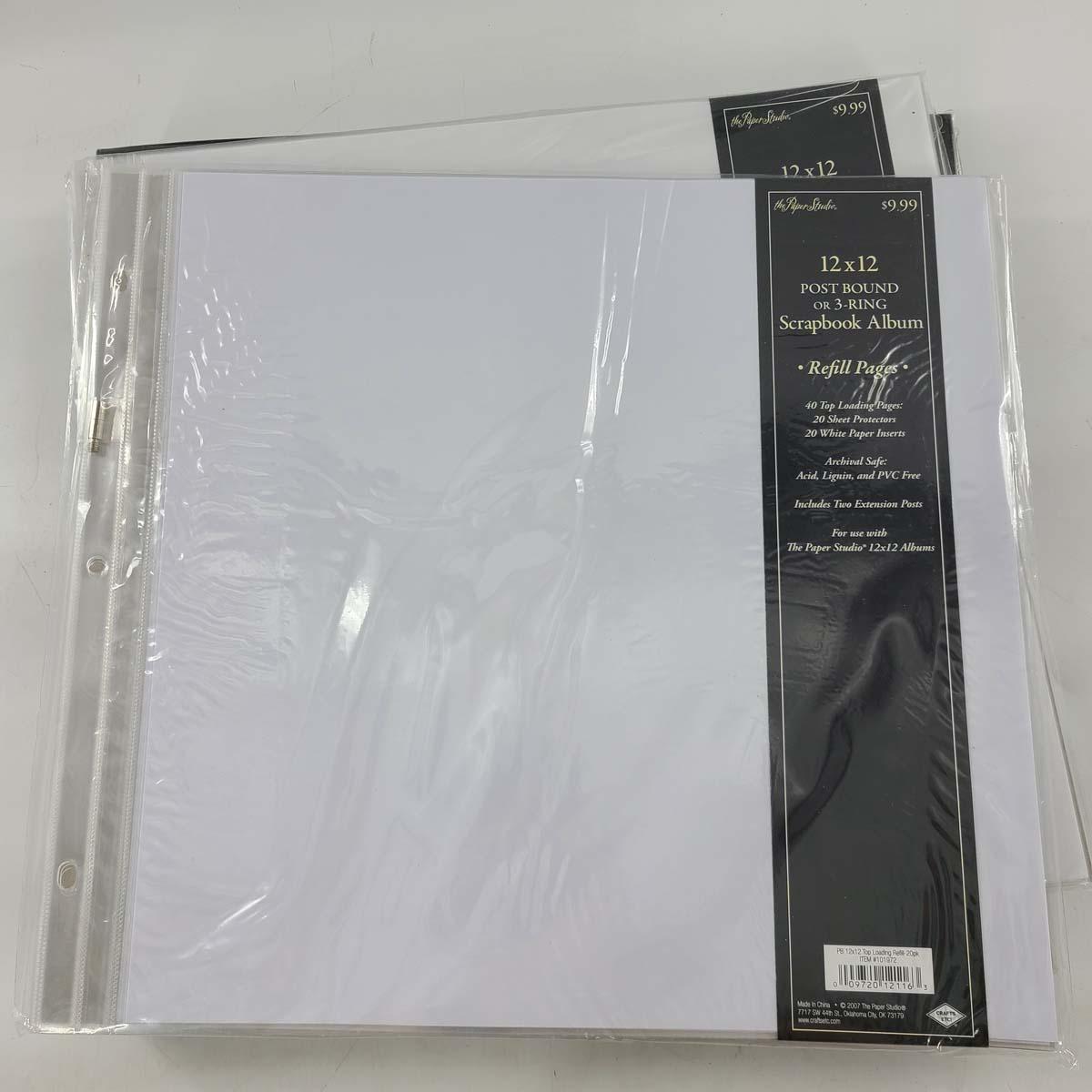  12 x 12 Strap Hinge Refill Page Value Pack
