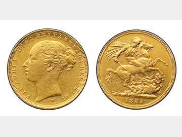 1885 MELBOURNE MINT YOUNG HEAD GOLD SOVEREIGN