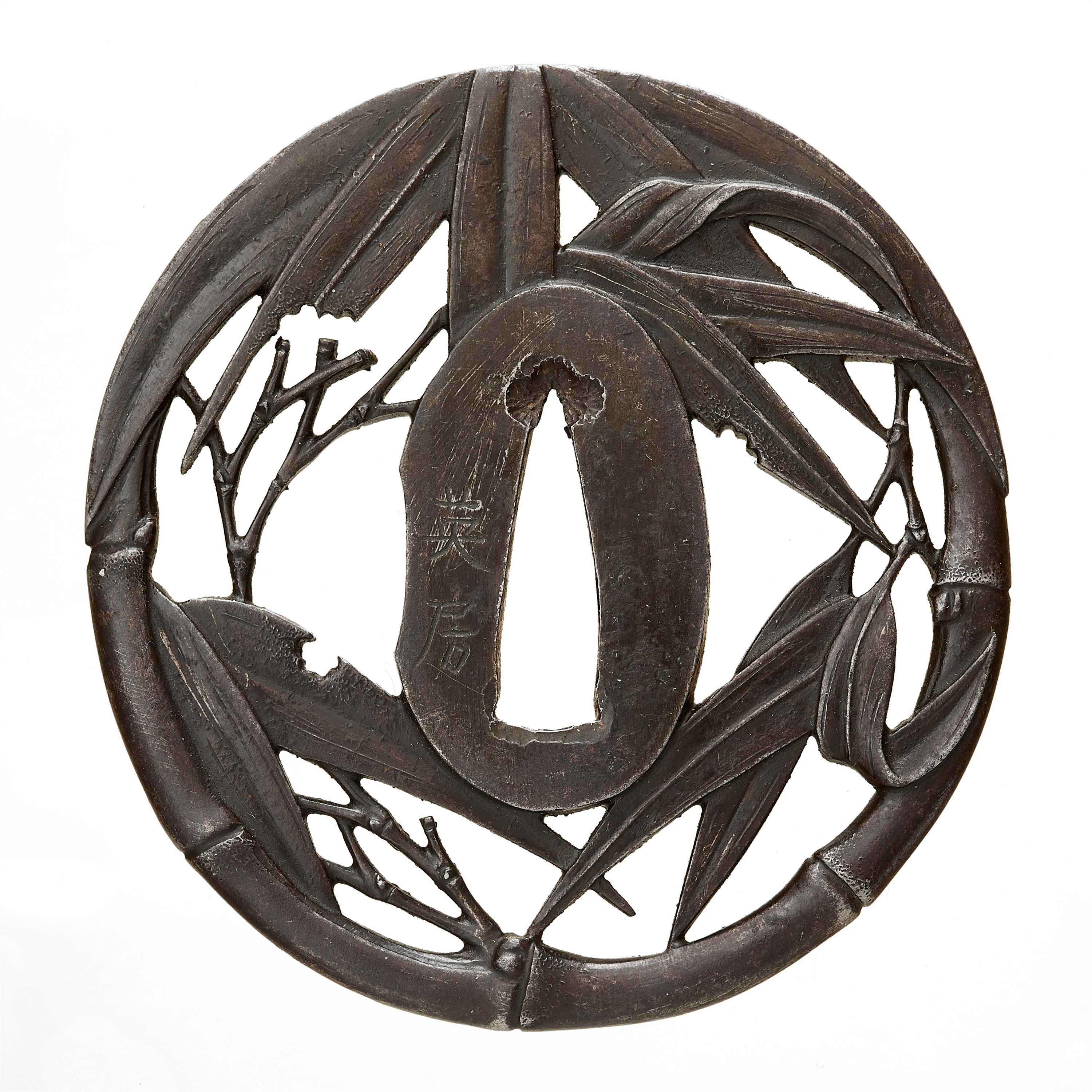A fine iron tsuba. 18/19th century