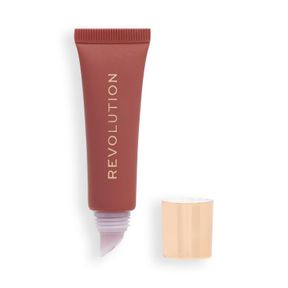 REVOLUTION BEAUTY, JUICY PEPTIDE LIP BALM, HYDRATING & PLUMPING LIP BALM WITH SHEER COLOR, INFUSED WITH VITAMIN E & PEPTIDES, NUDE