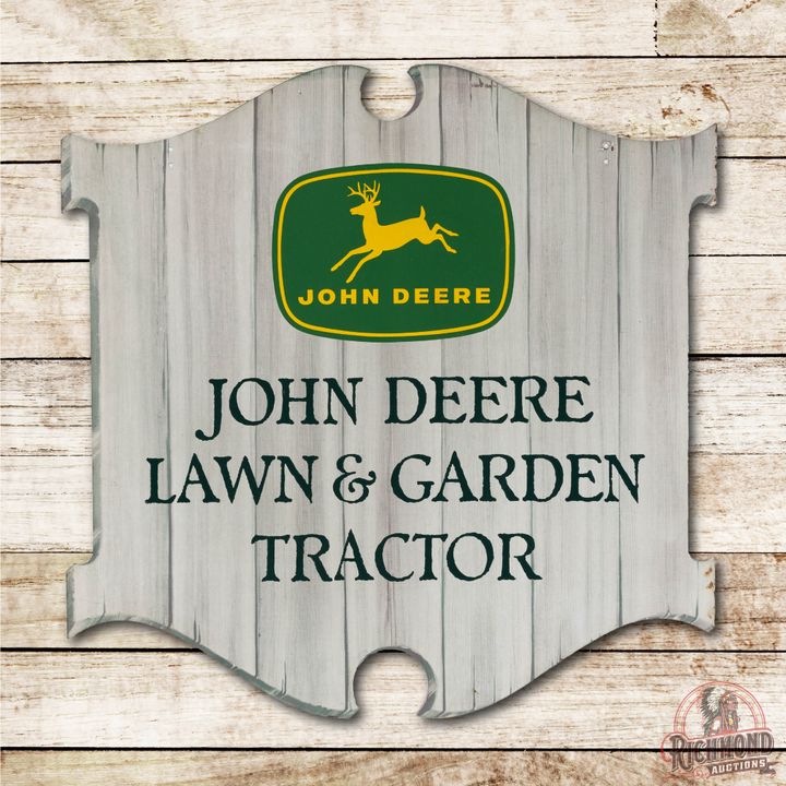 42" John Deere 4-Legged Logo Lawn & Garden Tractor Double Sided Metal Sign TAC 9 & 8.5