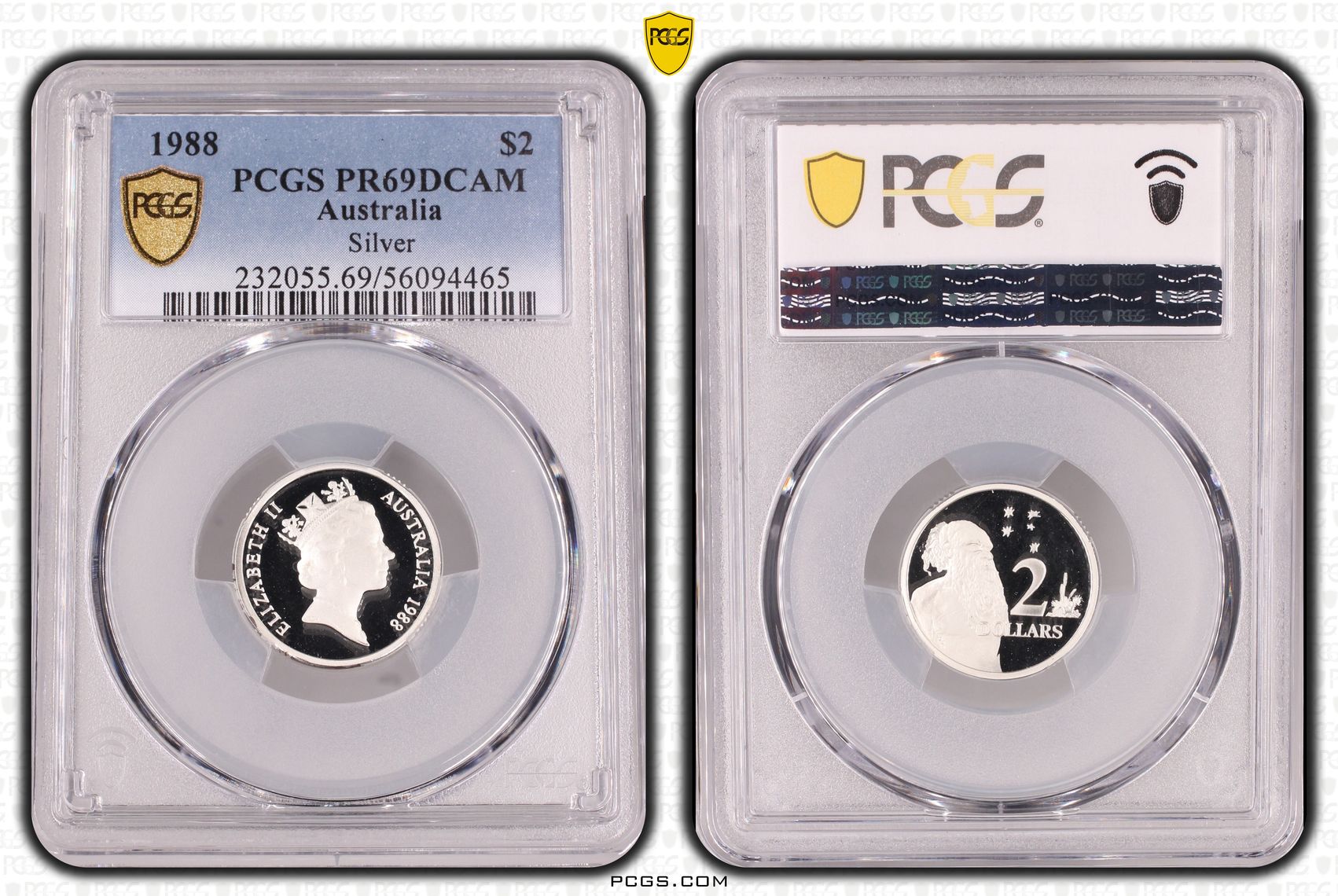 Silver, Two Dollar, 1988, PCGS PR69DCAM
