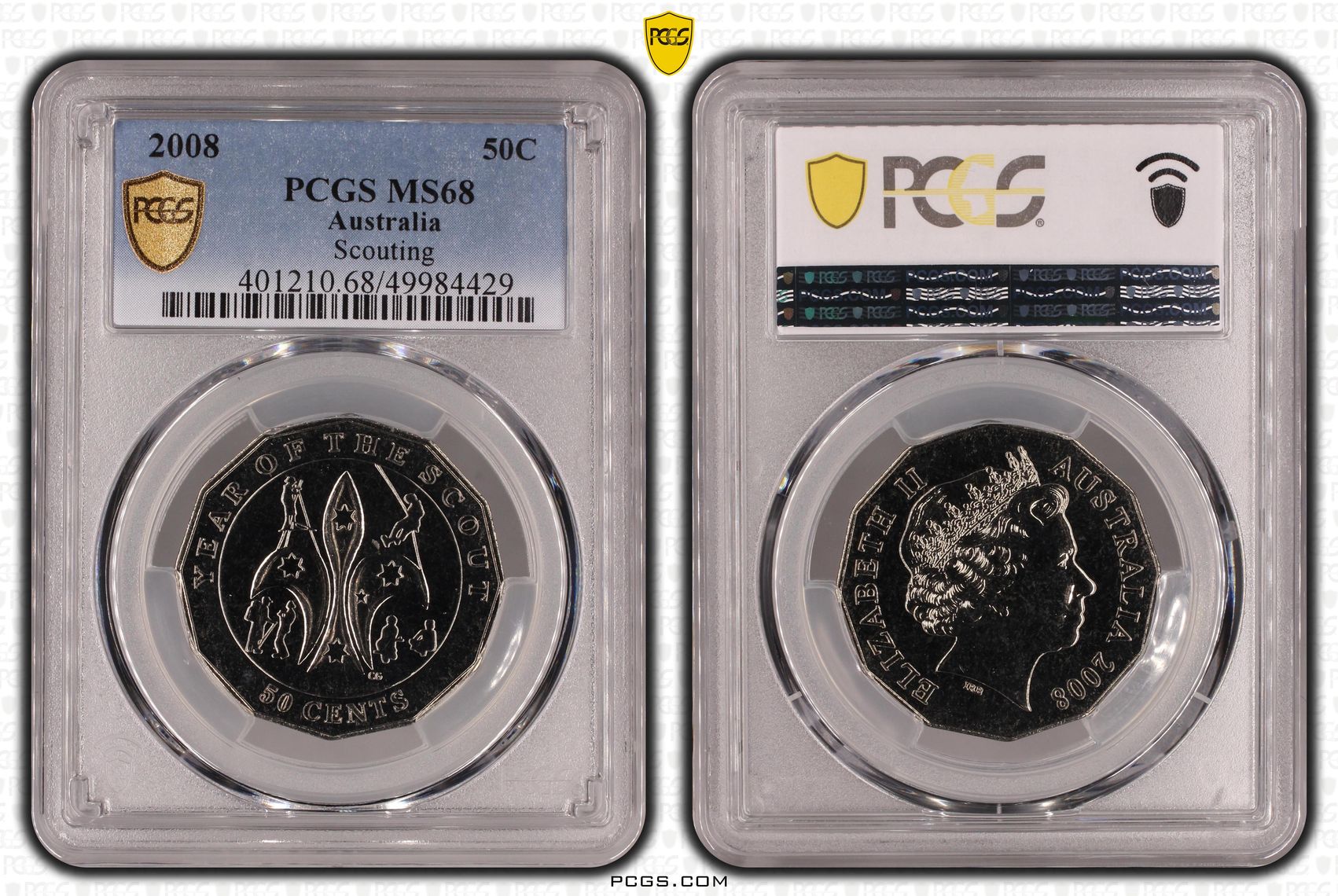 Scouting , Fifty Cent, 2008, PCGS MS68