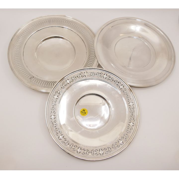 3pc Sterling Trays- Largest 10''- 701g