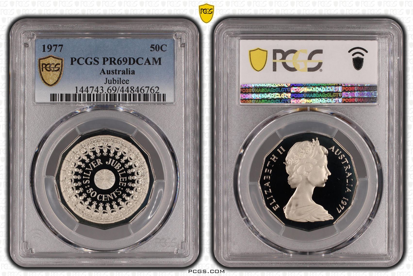 1977 Australia Fifty Cent, 50c Jubilee PCGS - PR69DCAM -762