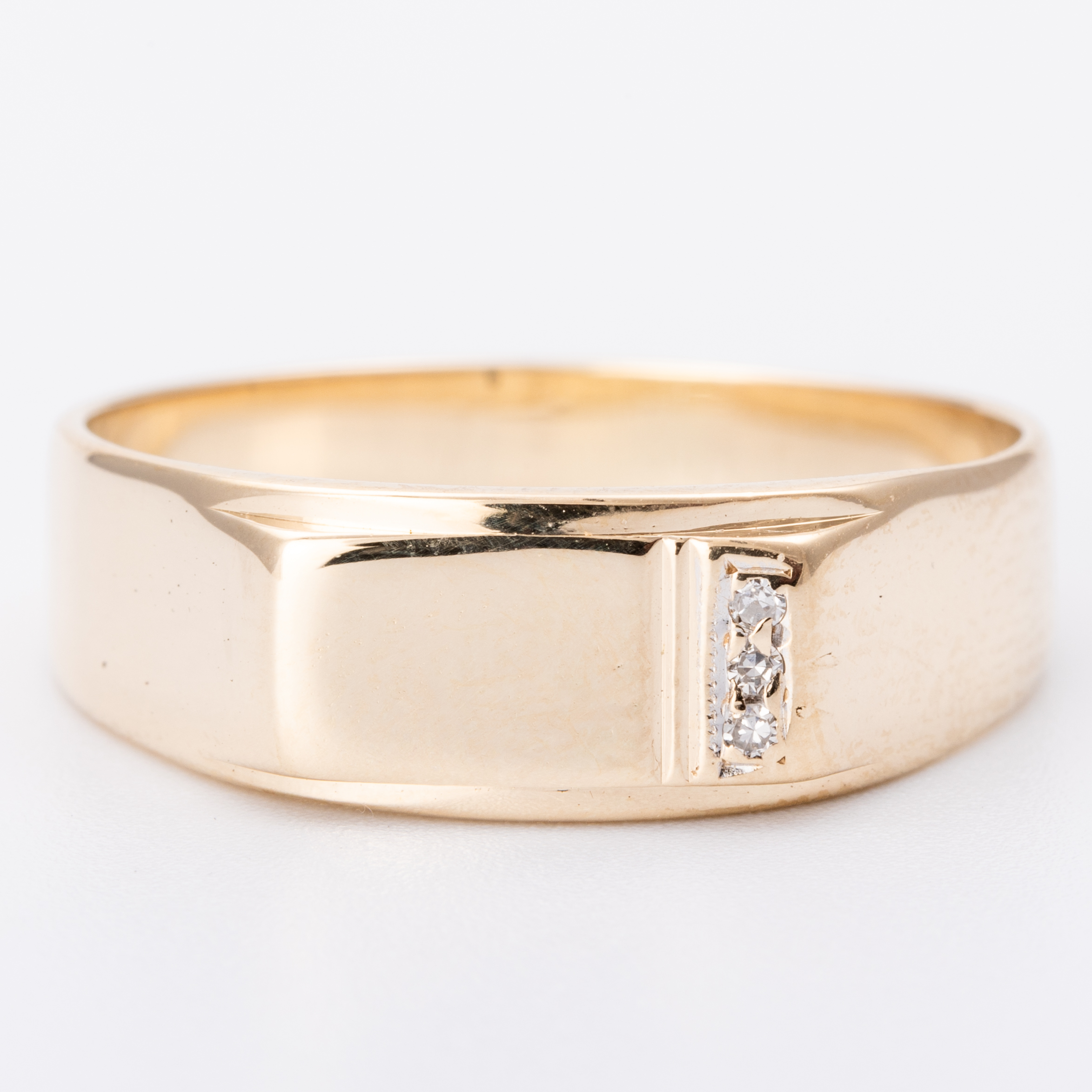 Diamond Signet Ring 9ct Gold