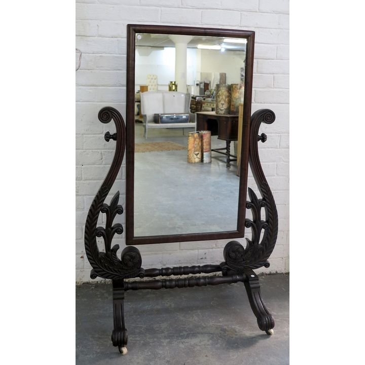 CARVED CHEVAL MIRROR