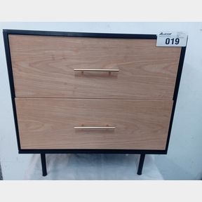 ADANI BEDSIDE TABLE- BLACK AND NATURAL