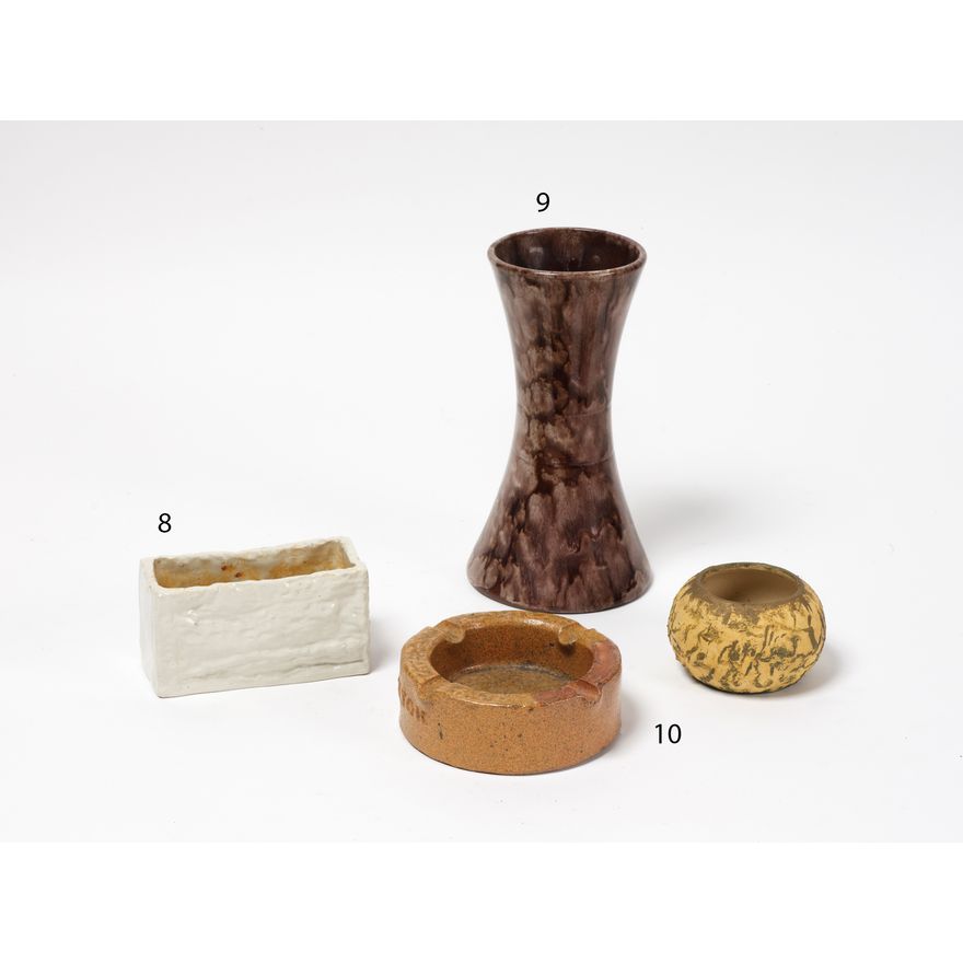 Timaru Potteries Stour Ware and AB Brick & Stahlton - Small rotund vase and ashtray