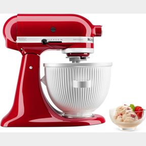 KITCHENAID ICE CREAM MAKER STAND MIXER ATTACHMENT, 2 QUART, WHITE