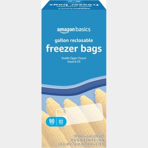 AMAZON BASICS FREEZER GALLON BAGS, 90 COUNT (PREVIOUSLY SOLIMO)