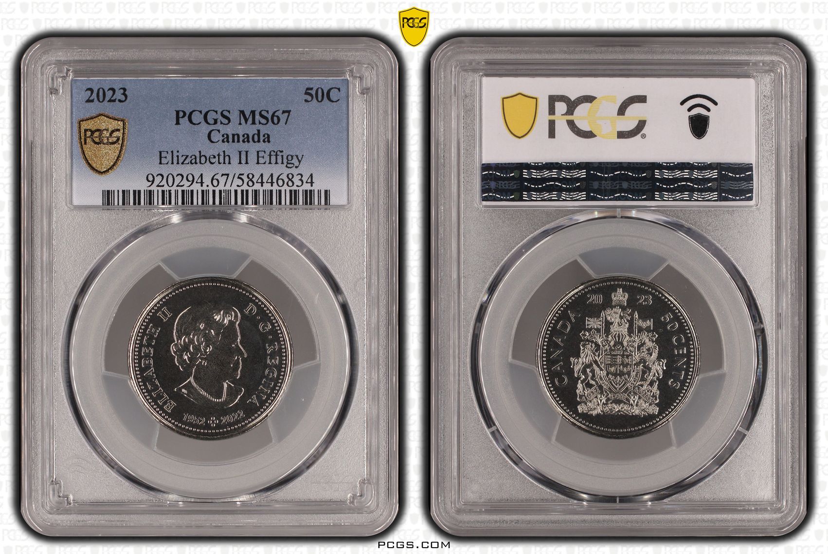 Canada, Elizabeth II, Elizabeth II Effigy, Fifty Cent, 2023, PCGS MS67