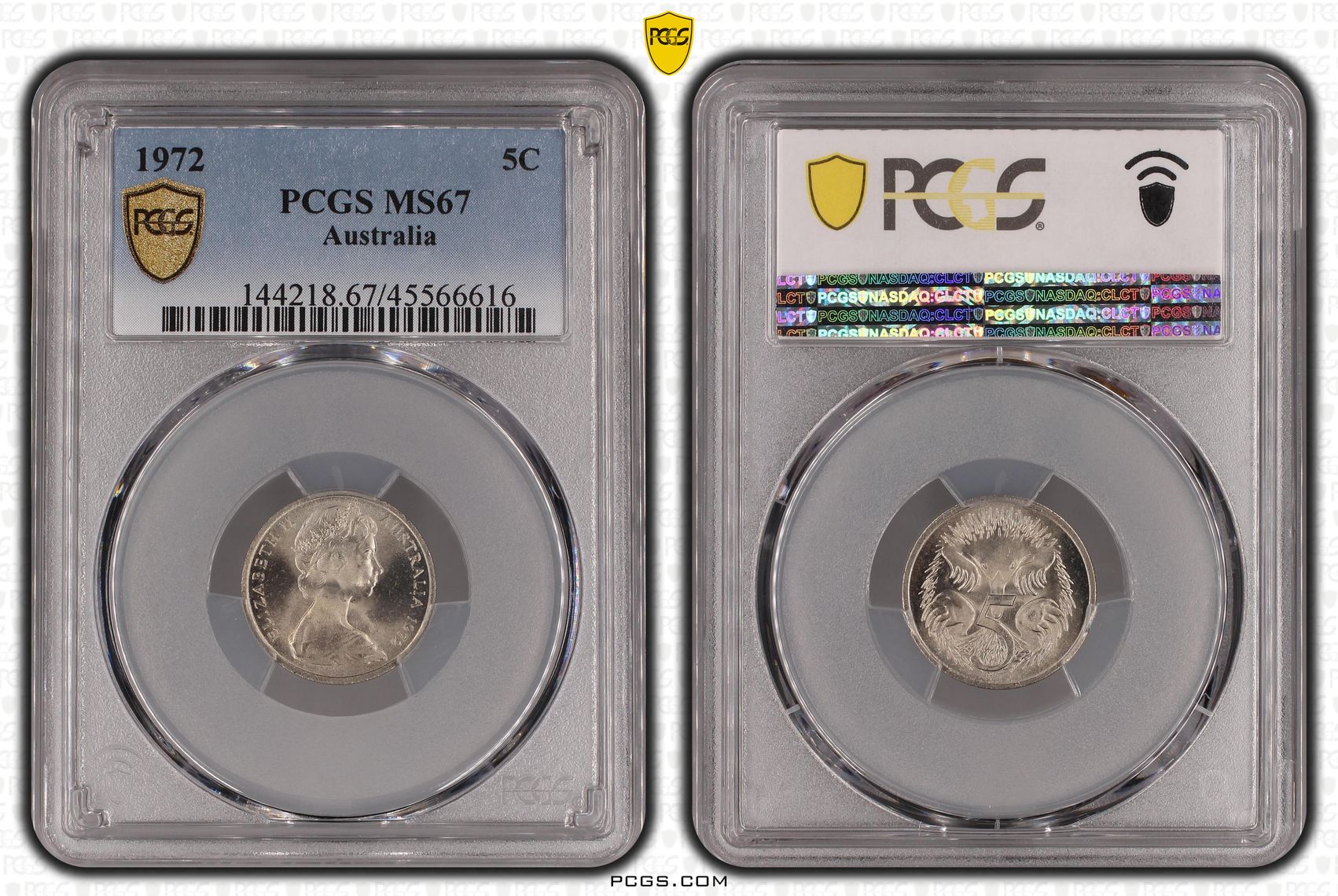 , Five Cent, 1972, PCGS MS67